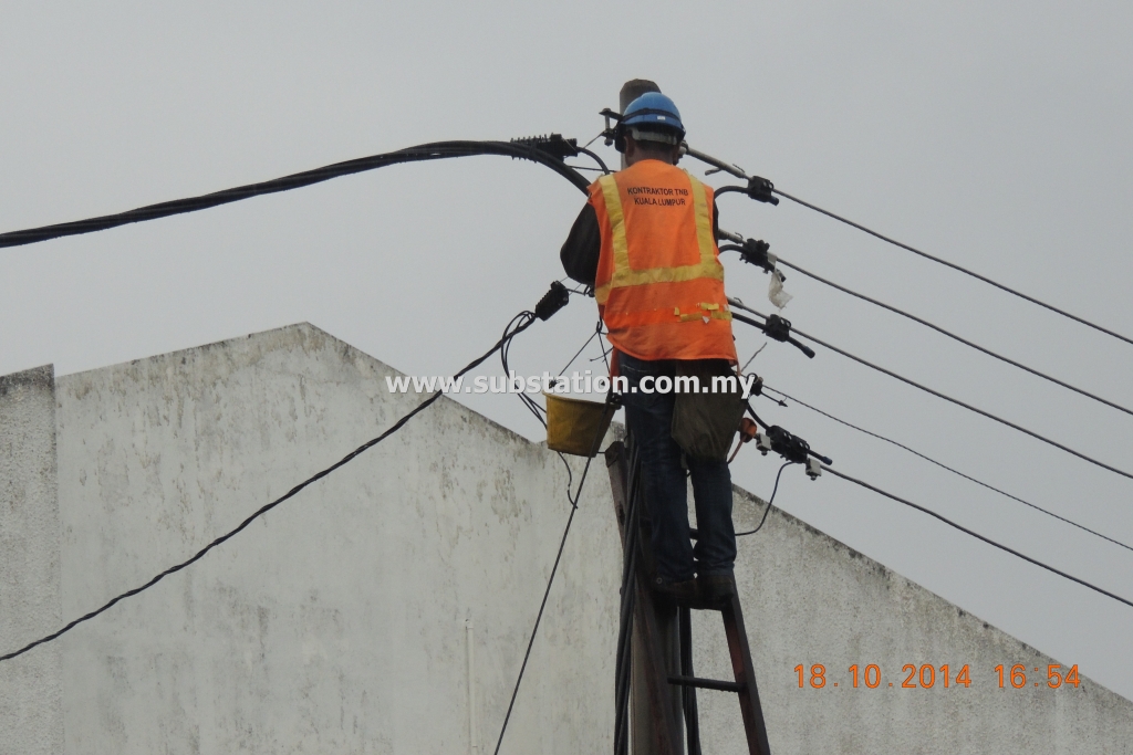 Completed Jointing of ABC Cables to Bare Wires